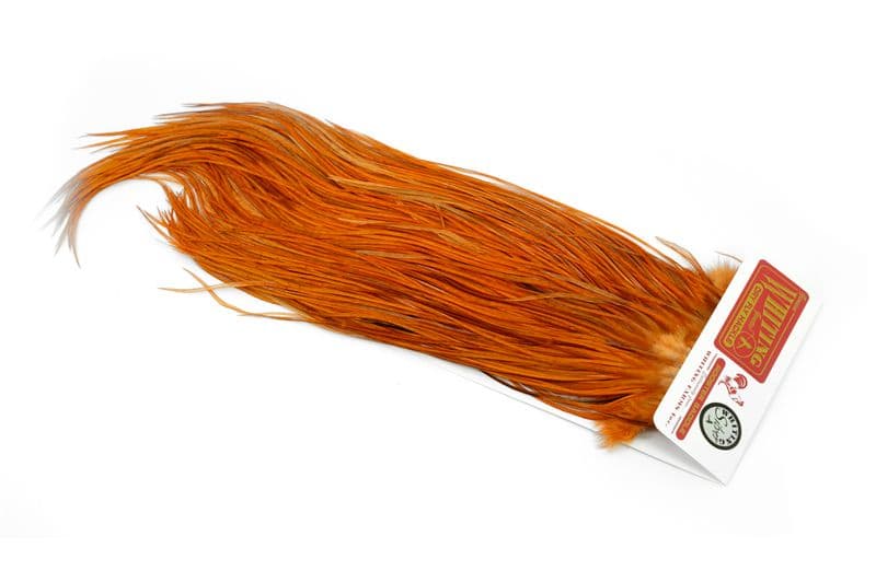 Whiting Silver Saddle White dyed Golden Brown view 2