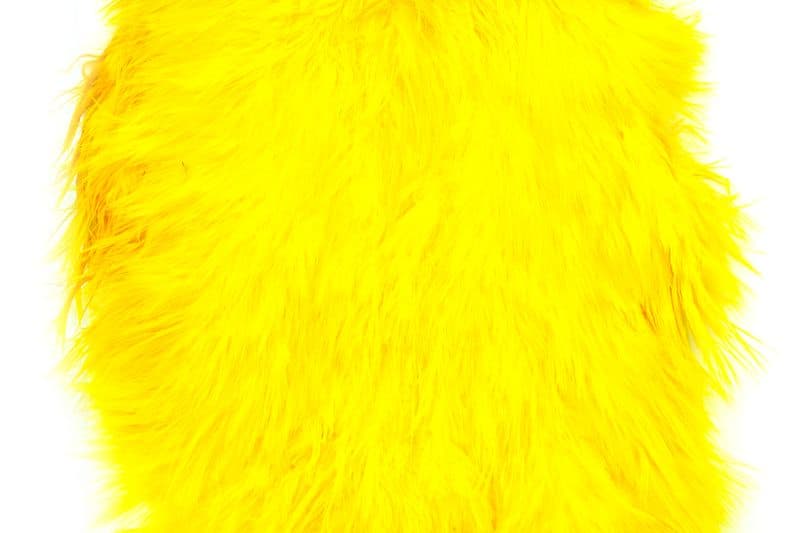 Spey Hackle Hen Saddle White dyed Yellow