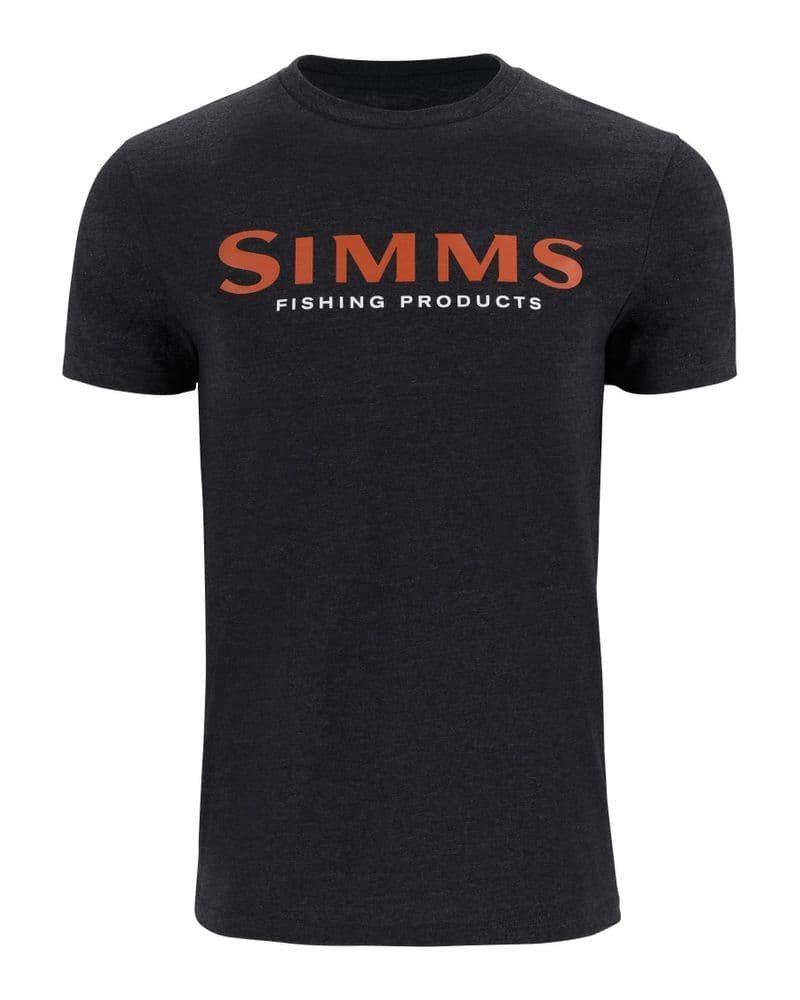 Simms Logo T-Shirt Dark Gunmetal Heather view 2