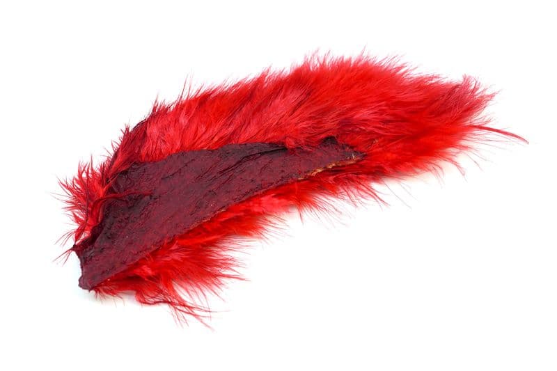 Mini Bird Fur White dyed Red view 4