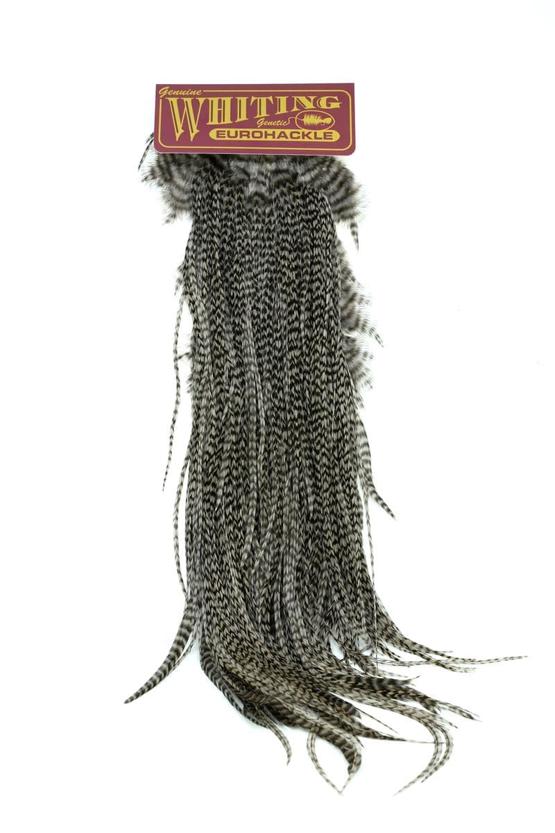 Eurohackle Saddle Grizzly dyed Dun view 3