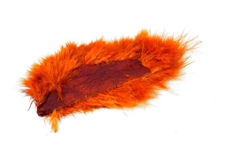 Mini Bird Fur White dyed Burnt Orange view 4