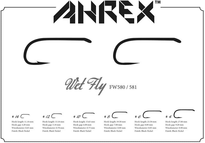 FW581 Wet Fly Hook Barbless # view 1