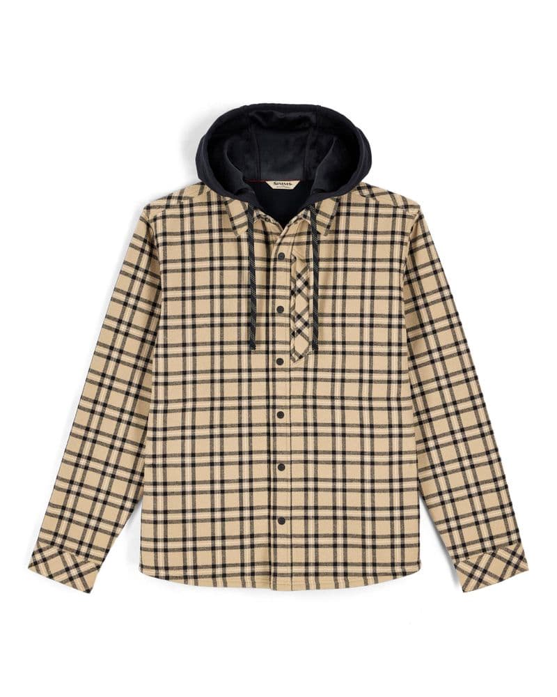 Coldweather Hooded Shacket Wakemup Plaid: Cork view 1
