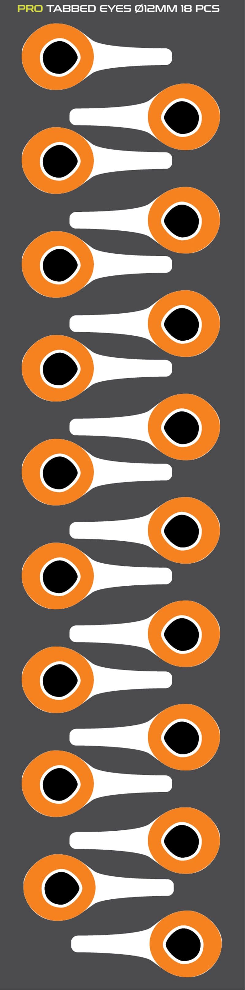 3D Tabbed Eyes Silver/Hot Orange view 7