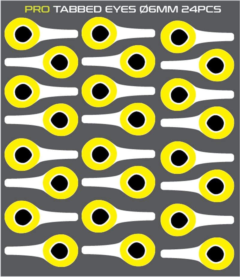 3D Tabbed Eyes Silver/Hot Yellow view 1
