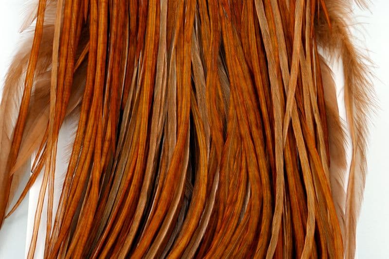 Eurohackle Saddle White dyed Brown view 1