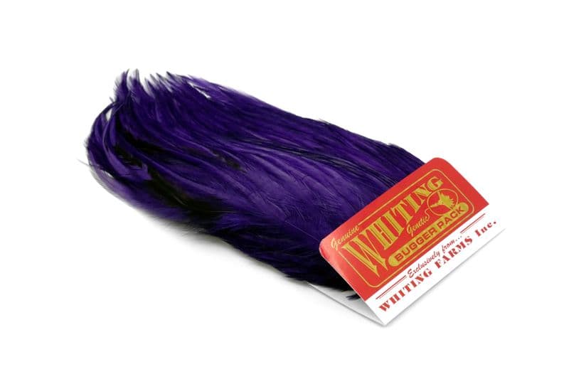 Whiting Bugger Pack White dyed Purple view 2