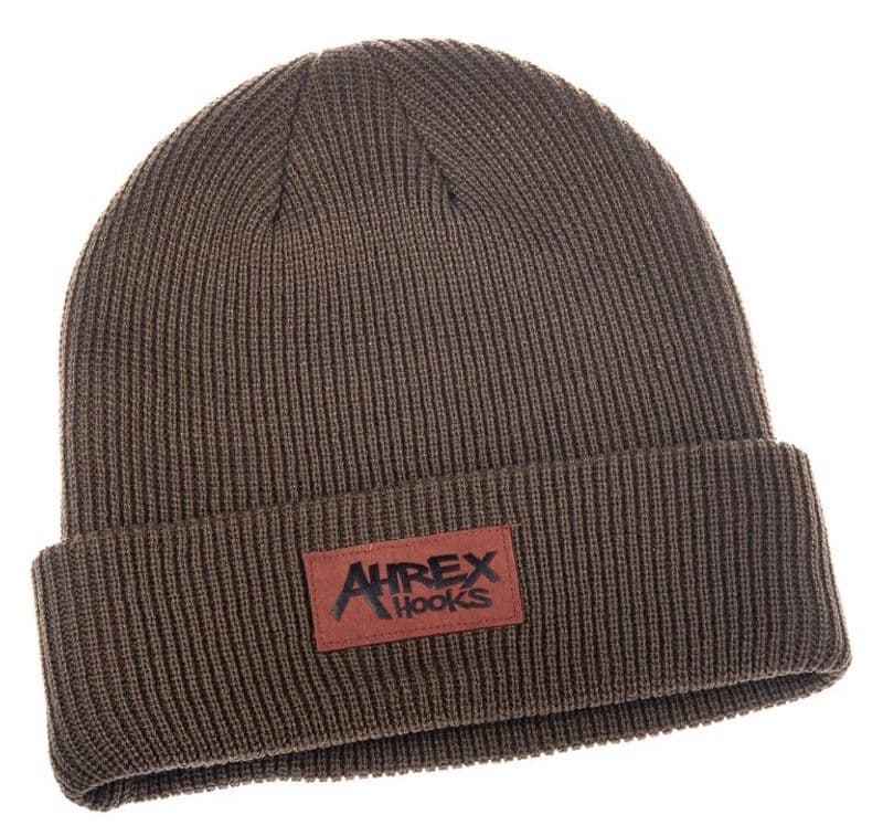 Ahrex Suede Patch Beanie Brown view 1