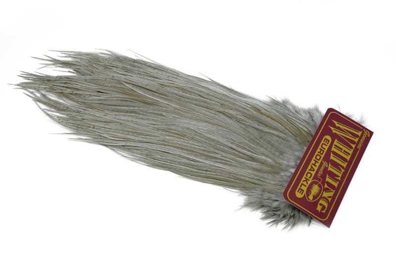 Eurohackle Saddle White dyed Medium Dun view 2