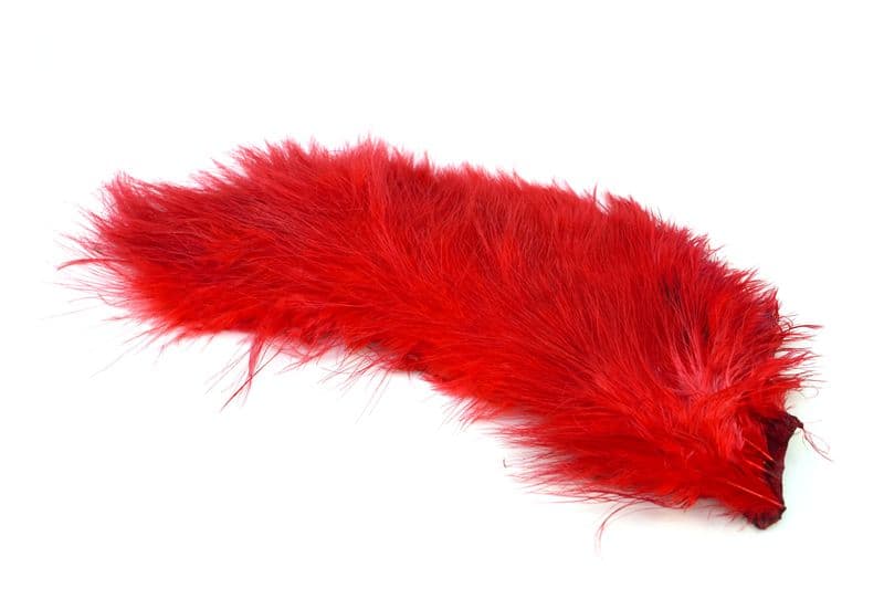 Mini Bird Fur White dyed Red view 2