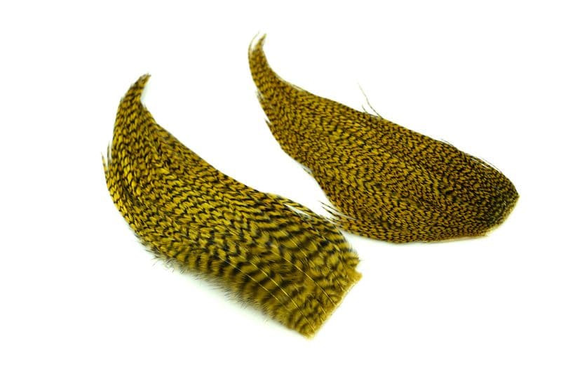 Whiting Bugger Pack Grizzly dyed Golden Olive view 4