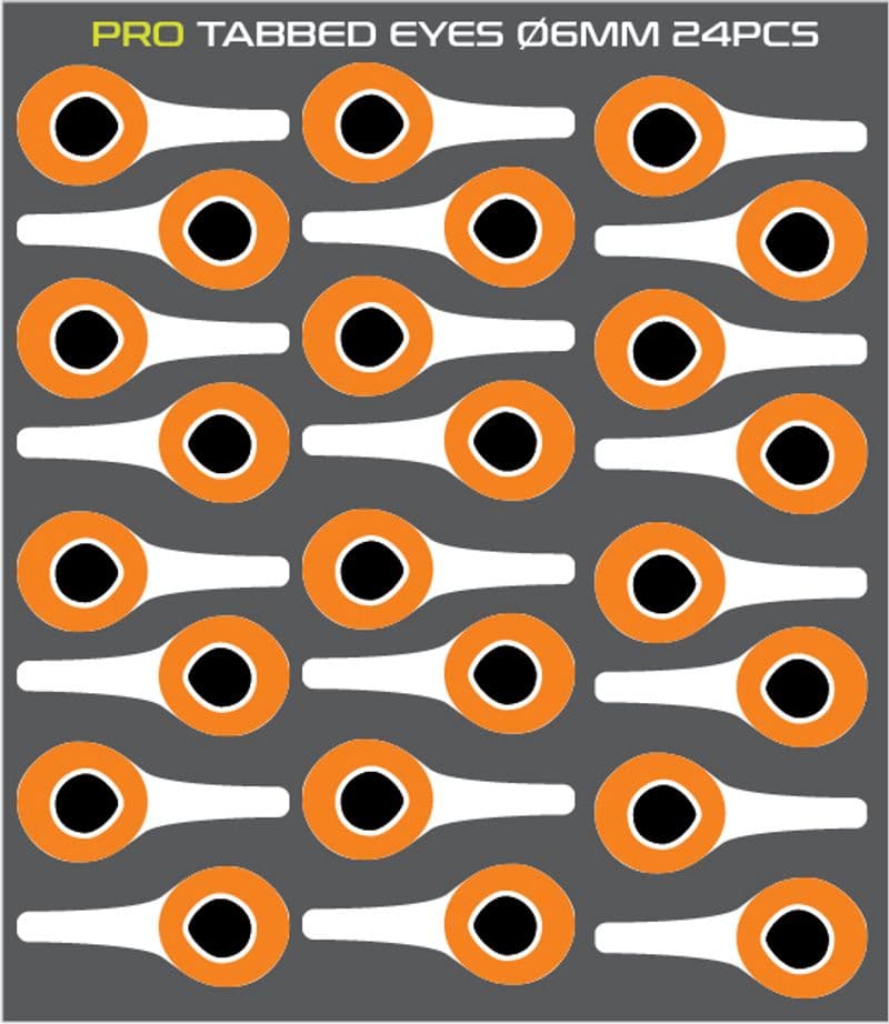 3D Tabbed Eyes Silver/Hot Orange view 5
