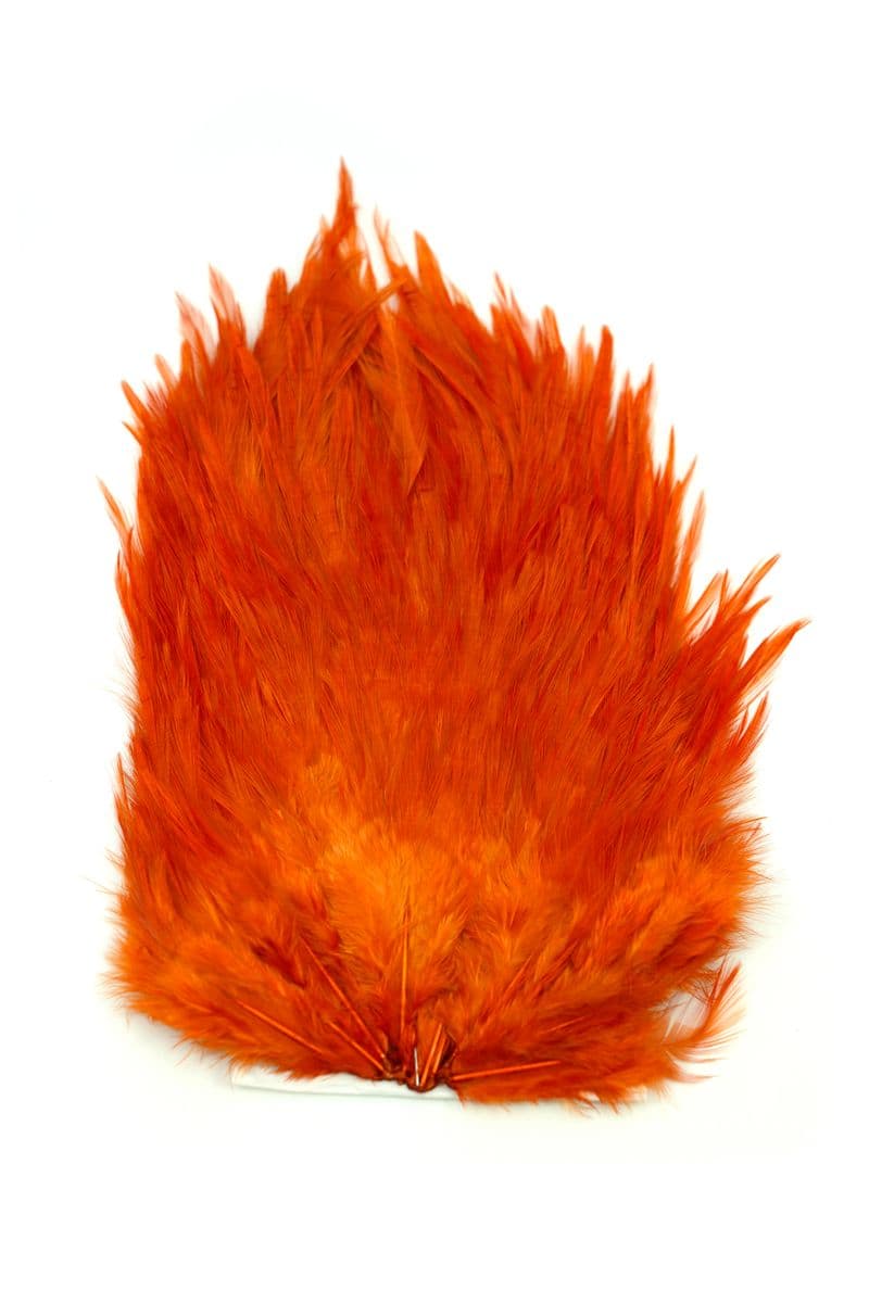 4 B's Rooster Saddle White dyed Burnt Orange view 2