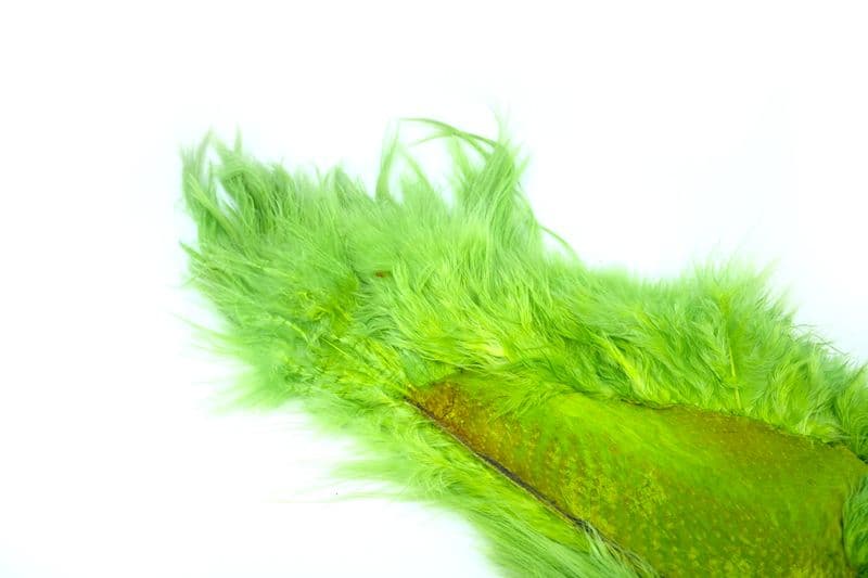 Bird Fur White dyed Insect Green view 1