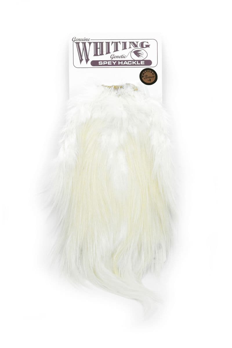Spey Hackle Rooster Saddle Bronze White view 3