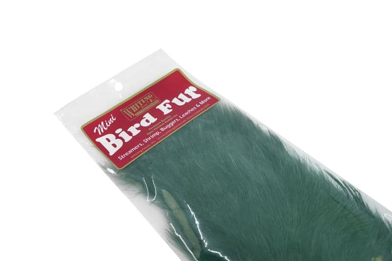 Mini Bird Fur White dyed Peacock Herl view 1