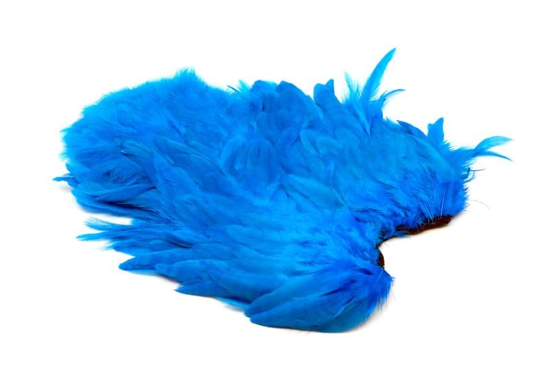 Whiting Rooster SH/C White dyed Kingfisher Blue view 1