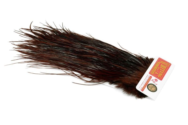 Whiting Bronze Midge Saddle White dyed Coachman Brown view 2