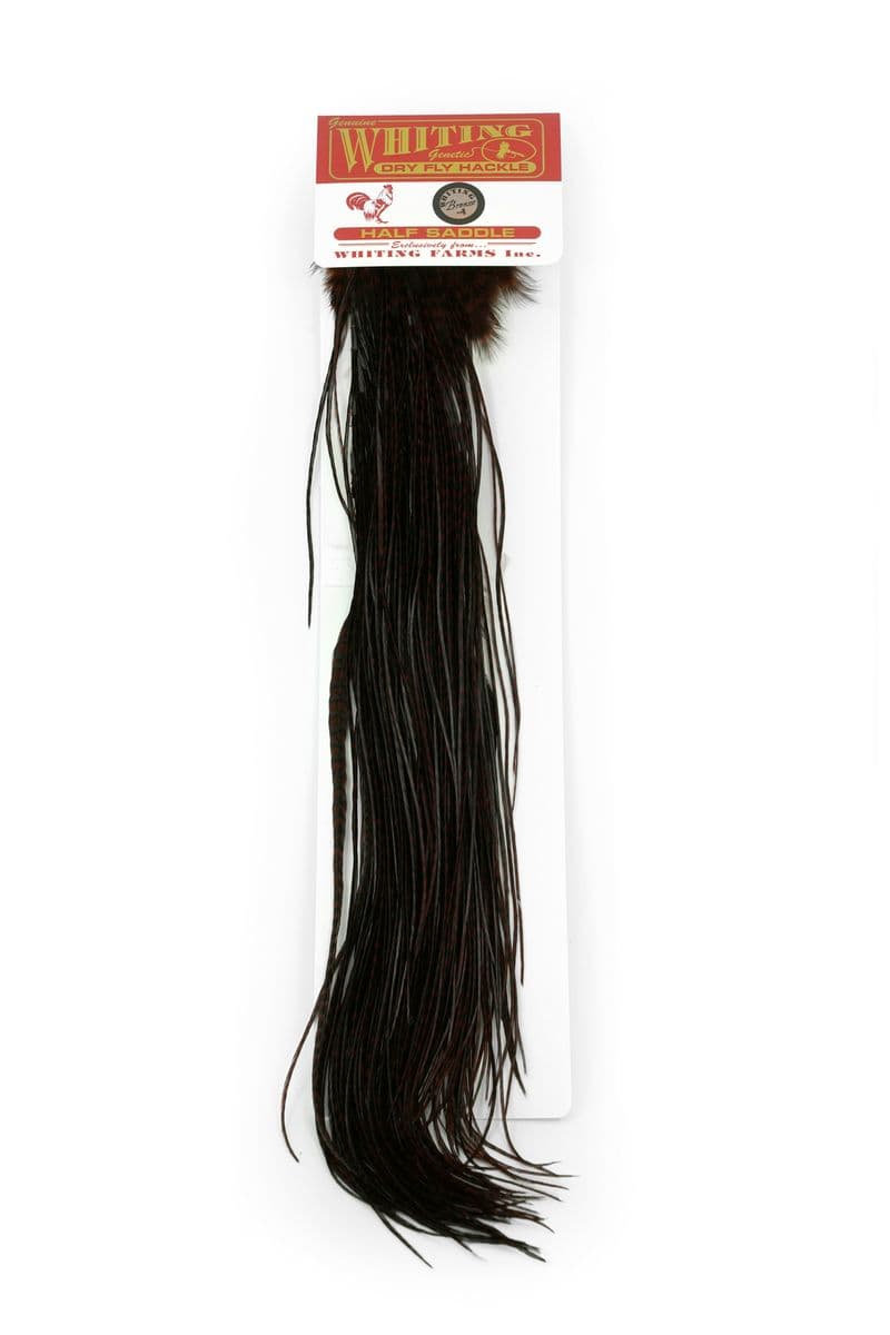 Whiting Bronze 1/2 Saddle Grizzly dyed Coachman Brown view 2