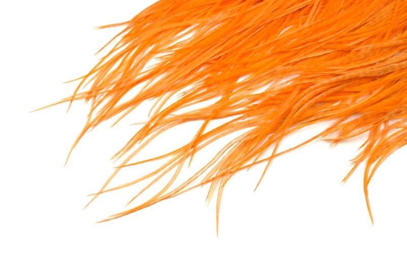 Eurohackle Saddle White dyed Shrimp Orange view 4