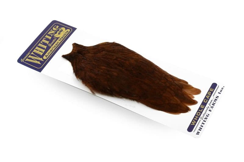 American Rooster Cape White dyed Coachman Brown view 2