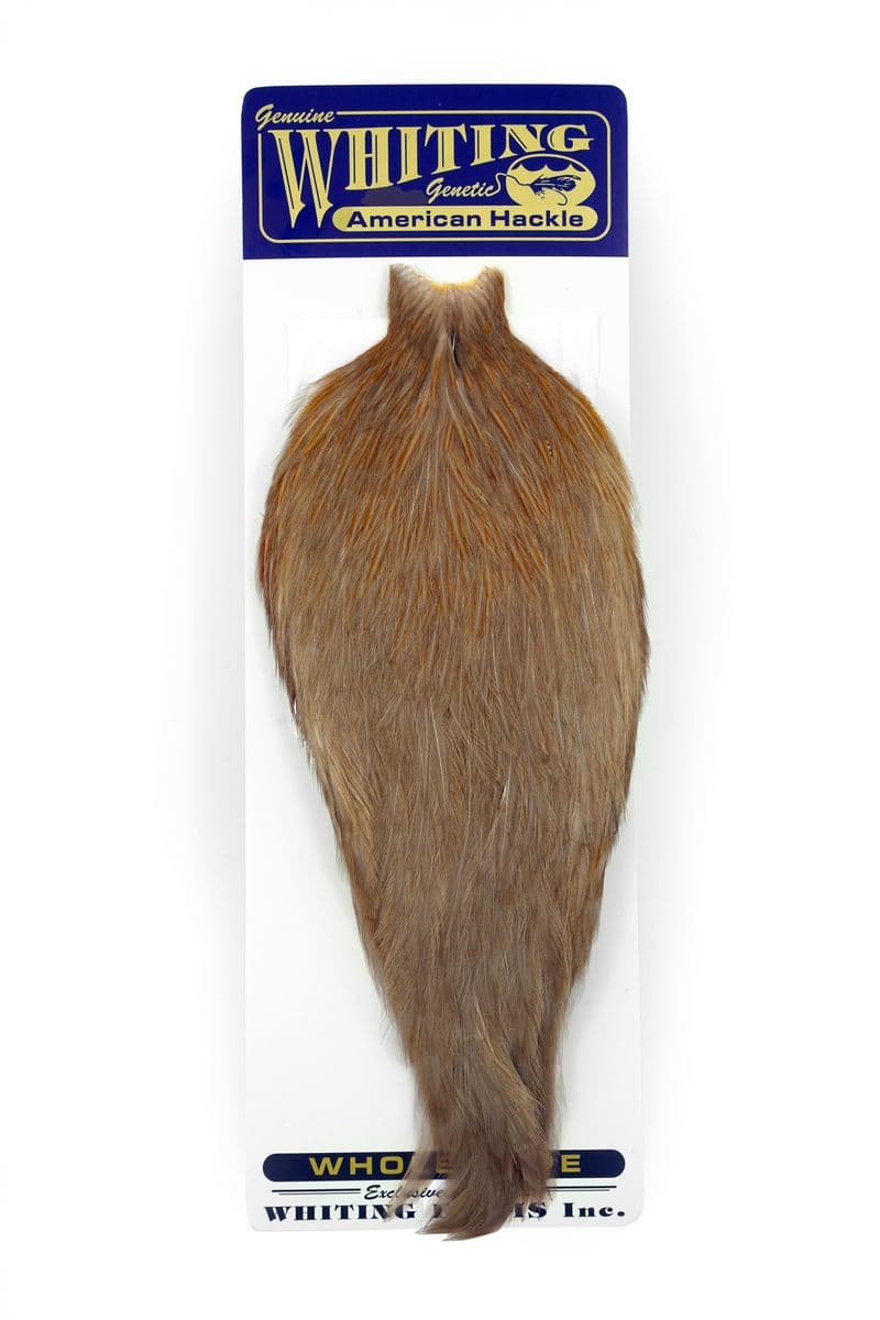American Rooster Cape White dyed Tan view 3