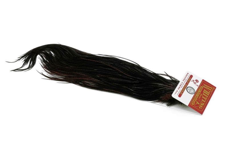 Whiting Silver 1/2 Saddle Grizzly dyed Coachman Brown view 2