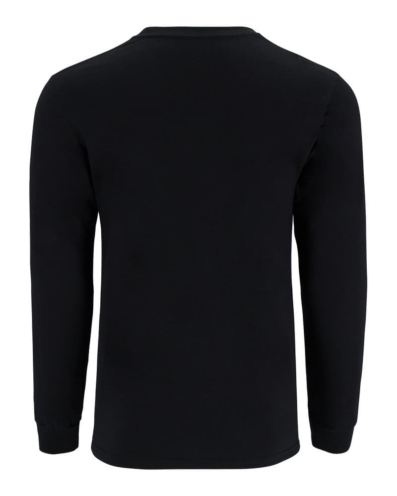 Simms Logo Shirt LS Jet Black view 2