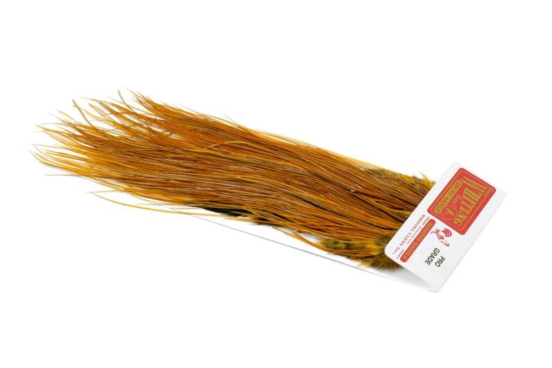 Whiting Pro Grade Midge Saddle White dyed March Brown view 2