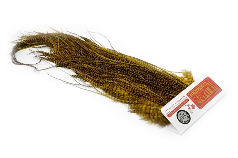 Whiting Silver Saddle Grizzly dyed Golden Olive view 2