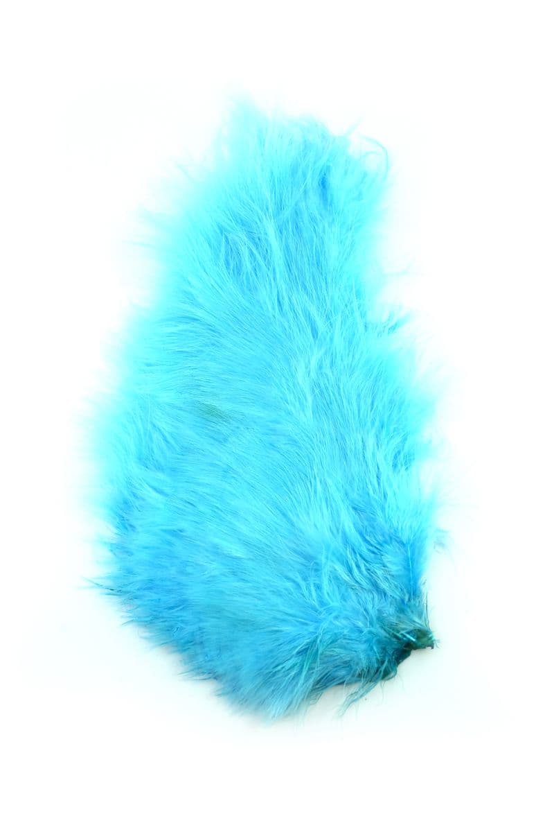 Mini Bird Fur White dyed Silver Dr. Blue view 2