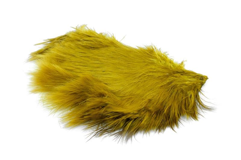 Mini Bird Fur White dyed Golden Olive view 2
