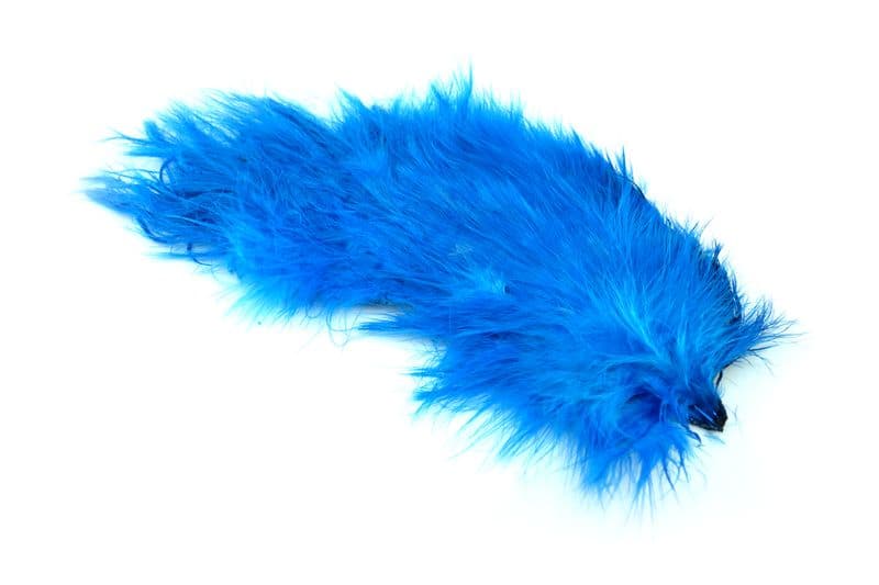 Mini Bird Fur White dyed Kingfisher Blue view 2