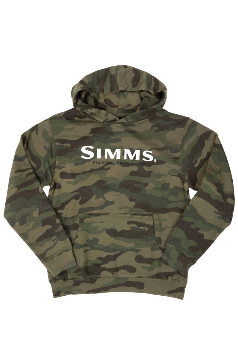 Kid's Simms Logo Hoody Woodland Camo view 2