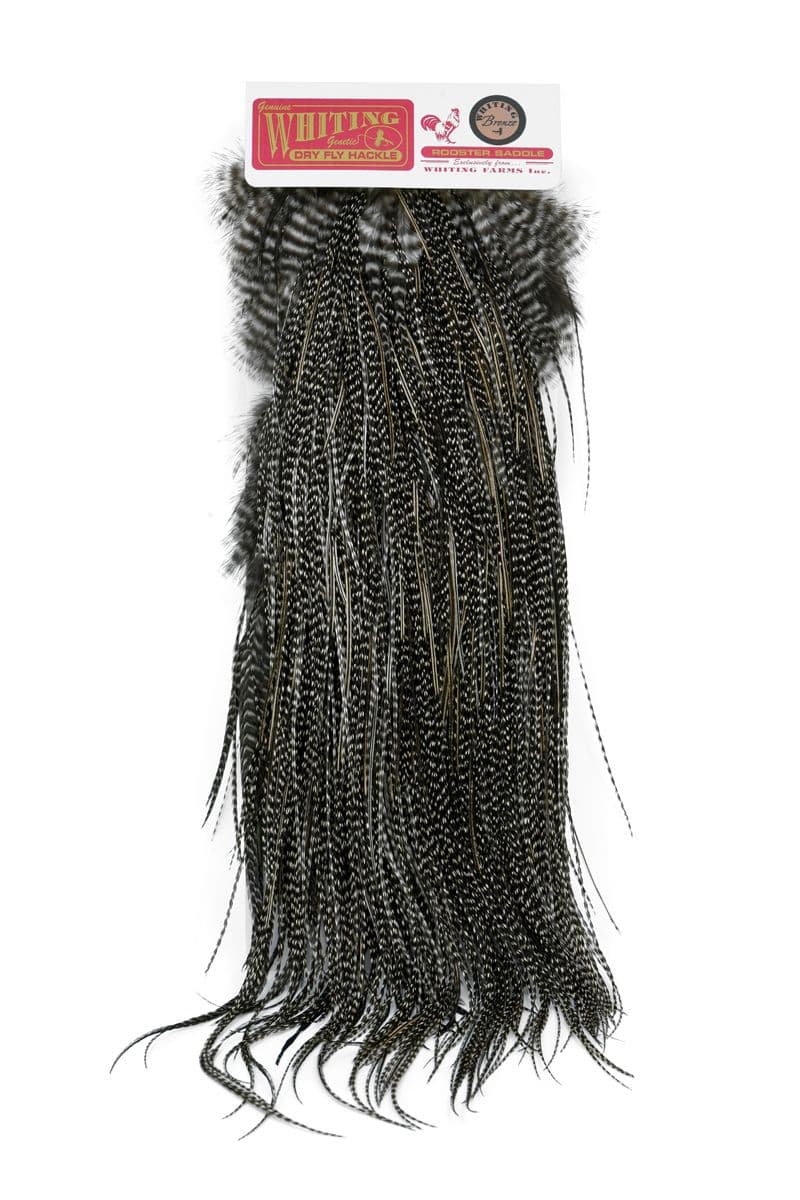 Whiting Bronze Midge Saddle Grizzly Variant view 3