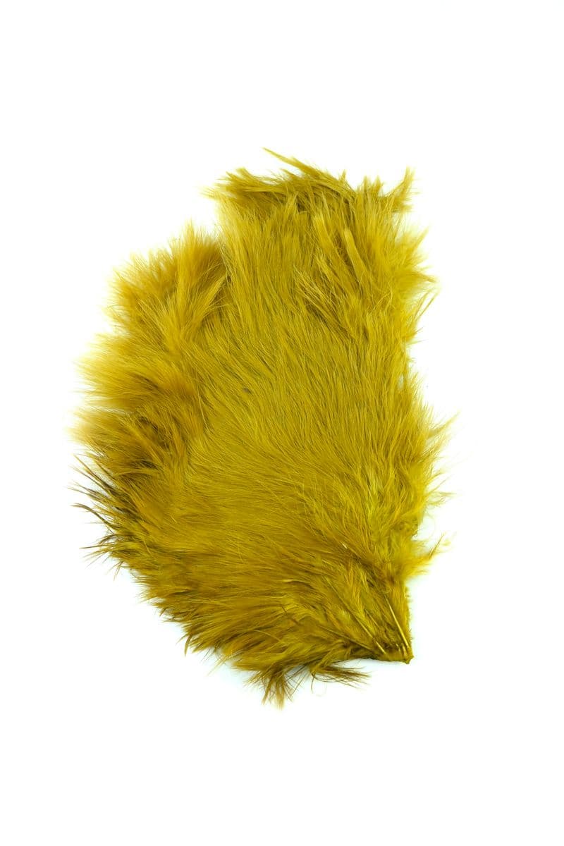 Mini Bird Fur White dyed Golden Olive view 3