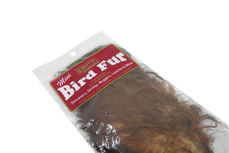 Mini Bird Fur White dyed Brown view 1