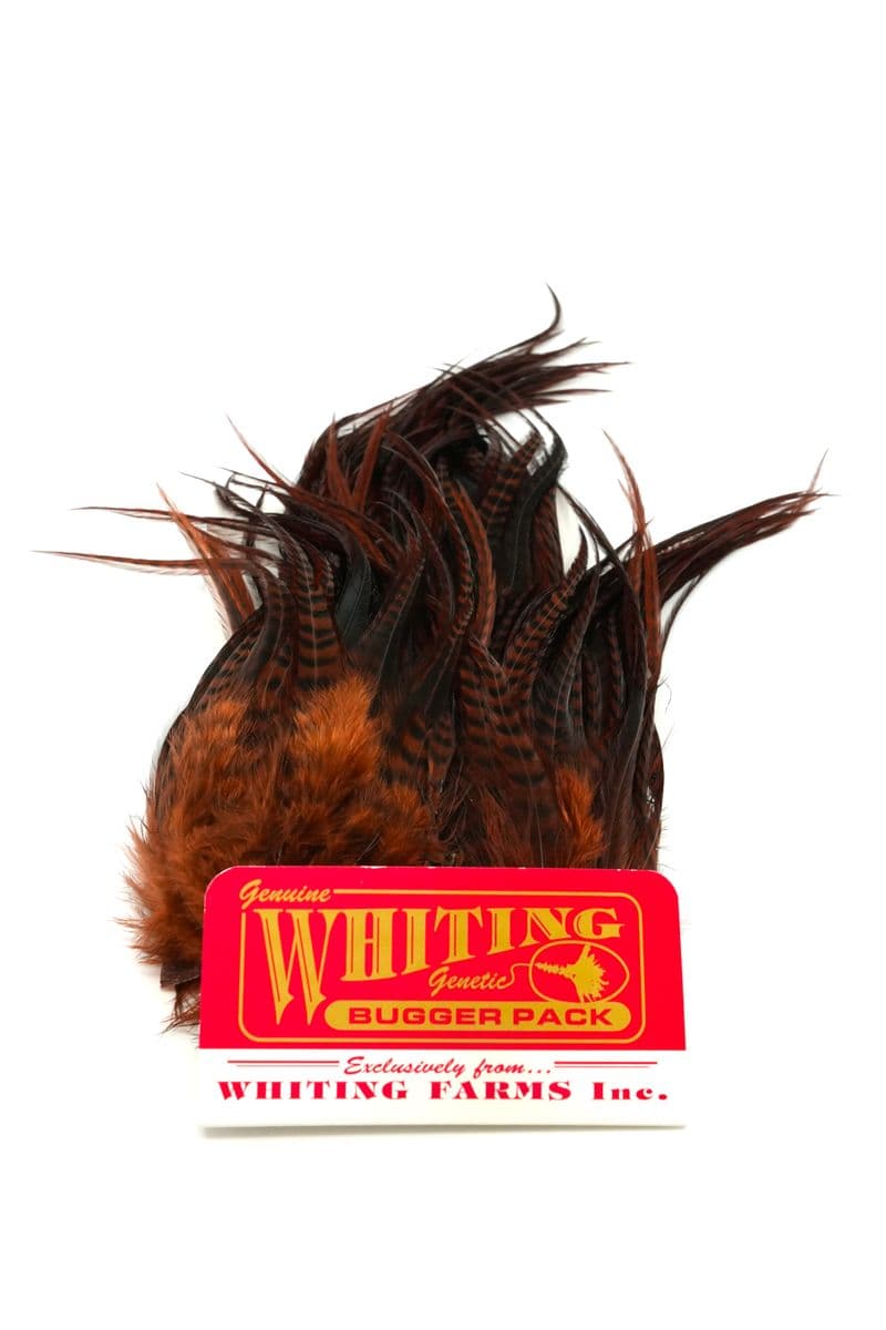 Whiting Bugger Pack Grizzly dyed Coachman Brown view 3
