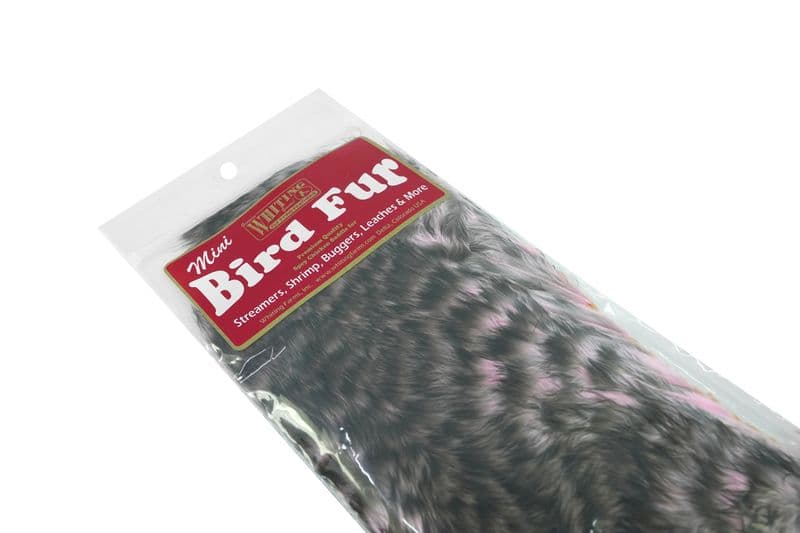 Mini Bird Fur Grizzly dyed Shell Pink view 1