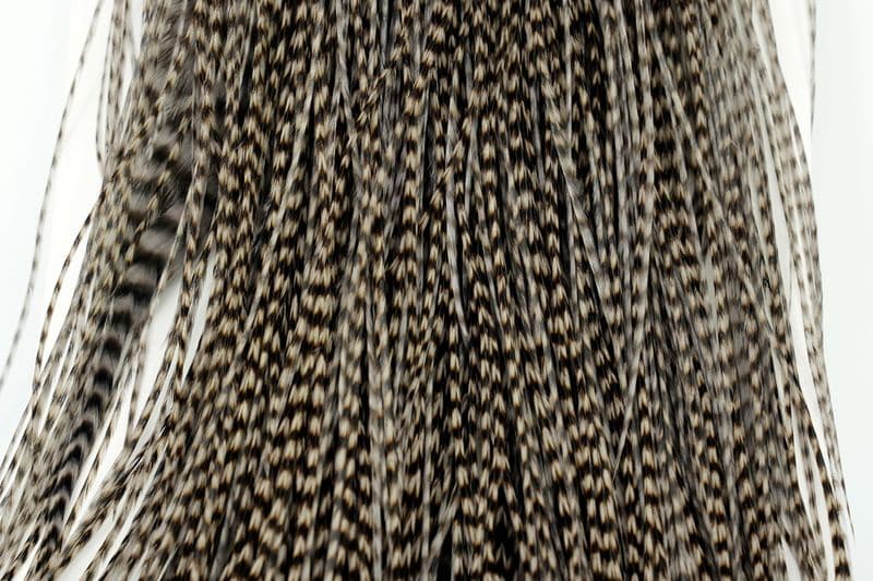 Whiting Pro Grade Midge Saddle Grizzly dyed Dun view 1