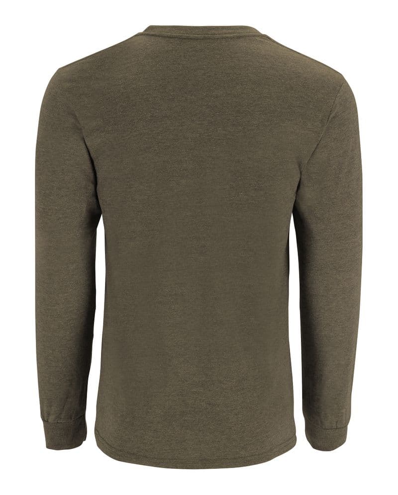 Simms Logo Shirt LS Loden Heather view 2