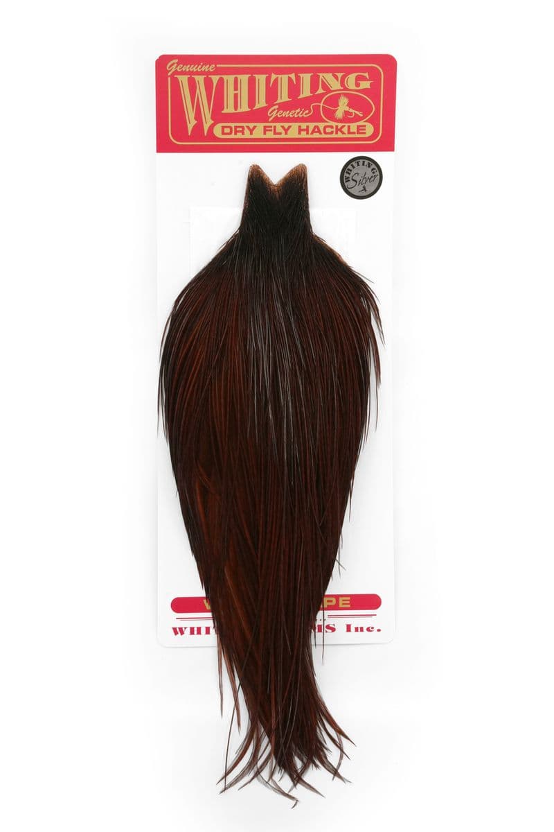 Whiting Silver Cape White dyed Coachman Brown view 3