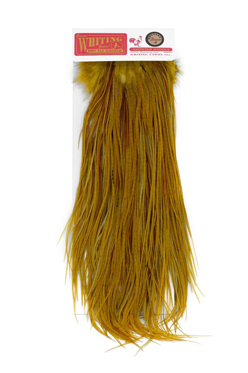 Whiting Bronze Saddle White dyed Golden Olive view 3