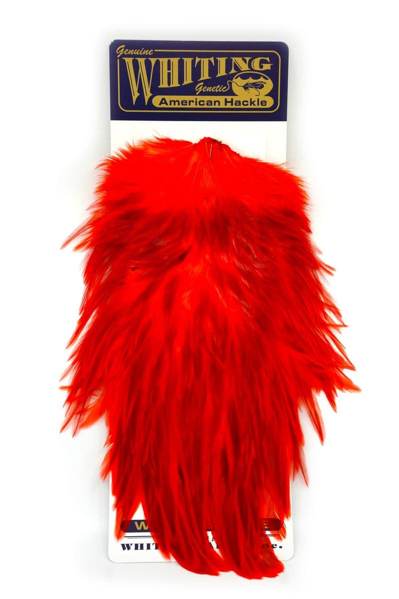 American Rooster Saddle White dyed Orange view 3