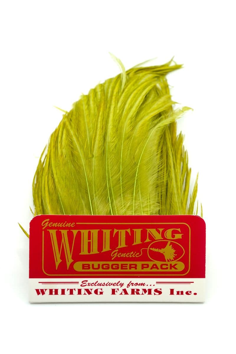 Whiting Bugger Pack White dyed Olive view 3