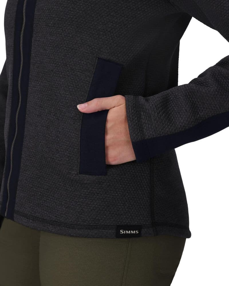 Wms Harbor Fleece Black Heather view 1