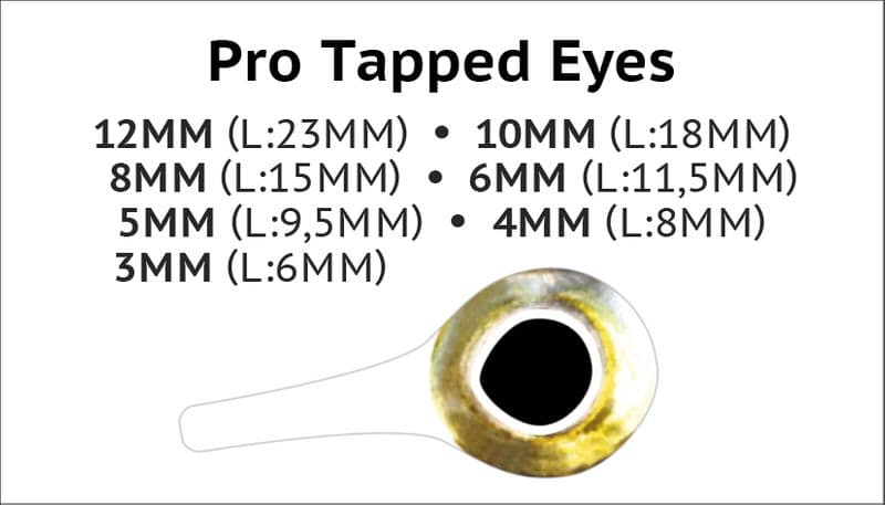 3D Tabbed Eyes Silver/Yellow 8mm view 3
