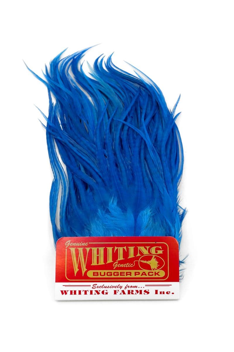 Whiting Bugger Pack White dyed Kingfisher Blue view 3