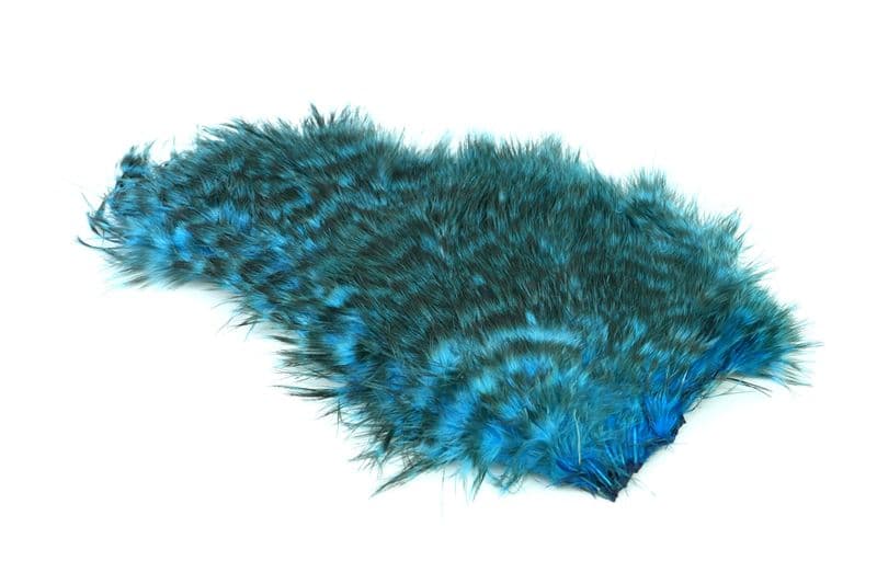 Mini Bird Fur Grizzly dyed Kingfisher Blue view 2